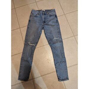 Agolde Sophie Womens Jeans Size 27 Blue Denim Distressed Skinny